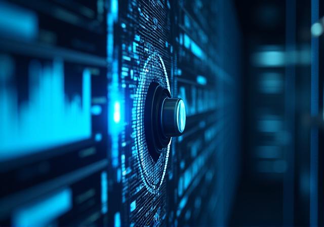 Secure digital vault representing mineral data protection